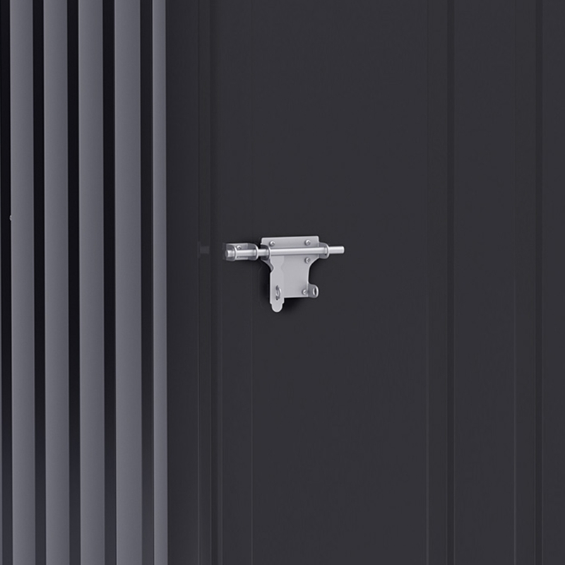 Outsunny Metal Outdoor Storage Shed, 3.3' x 3.4', with Lockable Doors, Compact Garden Tool Organizer, Gray