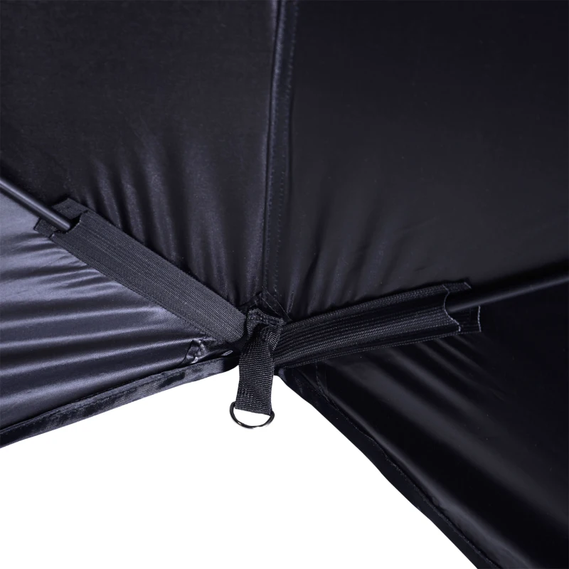 Outsunny 2 Person Pop Up Ice Fishing Tent Shelter, Fishing Shanty, with Carry Bag, Black