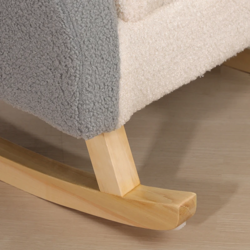 Qaba Kids Sofa, Rocking Toddler Sofa Chair, Gift for 18-36 Months, Gray