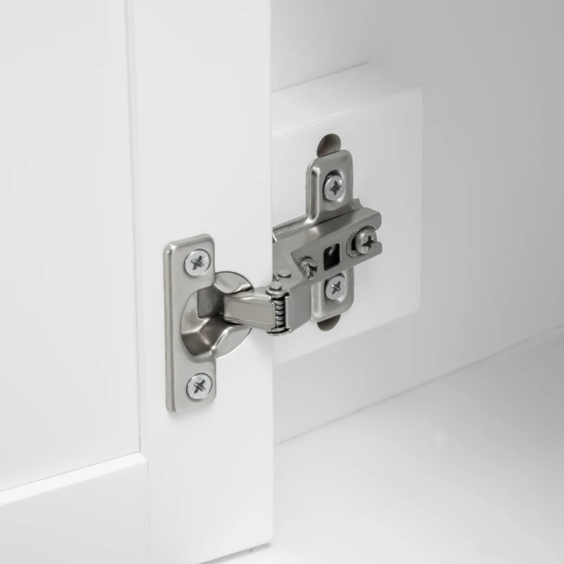 HOMCOM Modern Sideboard Cabinet, Buffet Cabinet with 2 Drawers and Adjustable Shelves, Buffets Tables for Dining Room, White