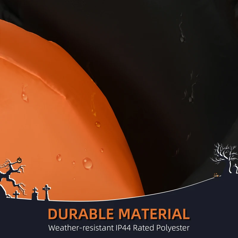 HOMCOM 8' Inflatable Halloween Skeleton Dinosaur with Pumpkin, Blow Up Outdoor LED Yard Display, Waterproof