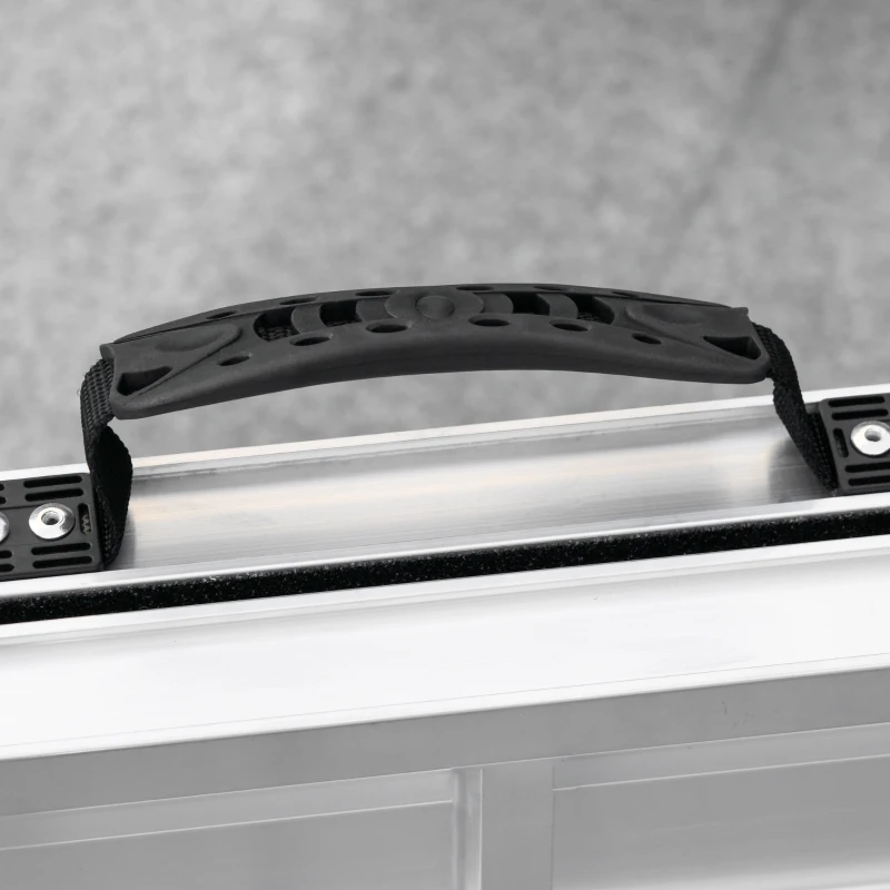 HOMCOM 4ft Portable Wheelchair Ramp Aluminum Threshold Mobility Singlefold for Scooter with Carrying Handle Non-skid Surface 600lbs