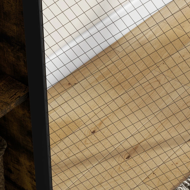 HOMCOM Industrial Baker's Rack Multi-tier Microwave Stand, Rustic Brown