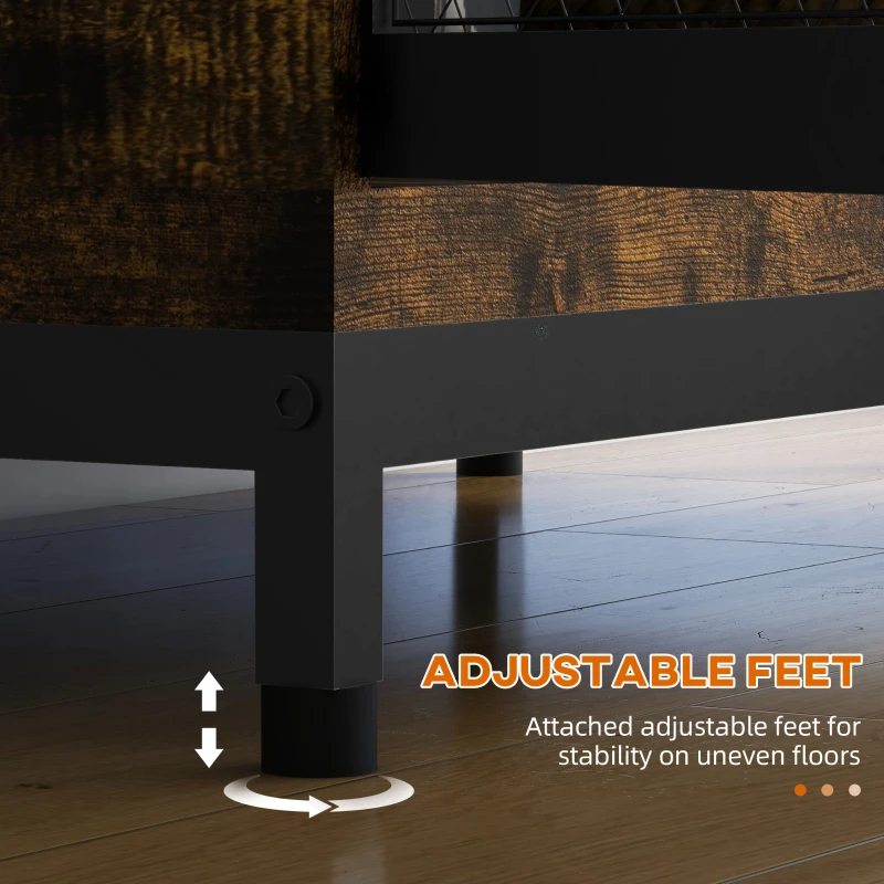 HOMCOM Industrial Baker's Rack Multi-tier Microwave Stand, Rustic Brown