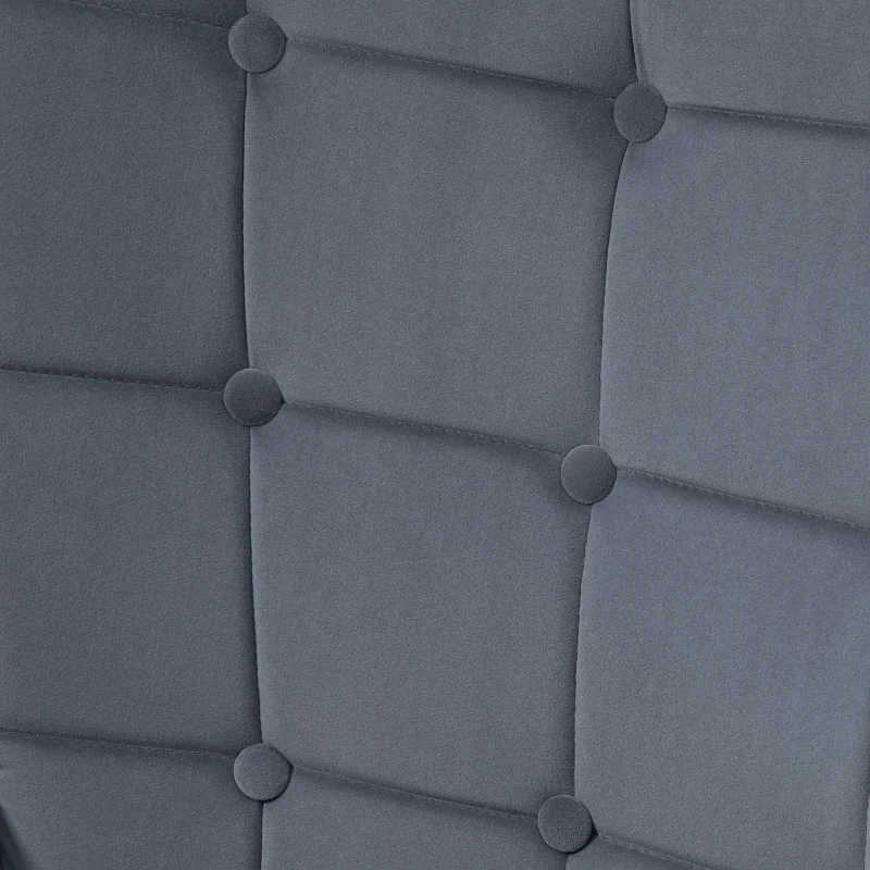 HOMCOM Modern Accent Chair with Ottoman, Upholstered Armchair with Footrest, Gold Metal Legs for Living Room, Bedroom, Dark Grey