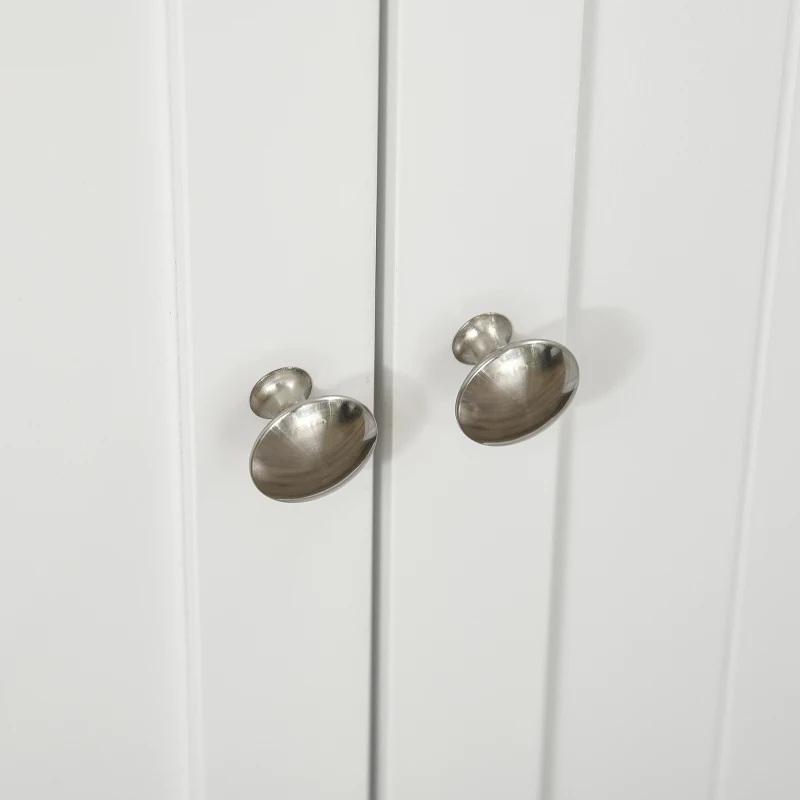 HOMCOM Freestanding Pantry Cabinet 41 Inch Kitchen Pantry with Spice Racks and Adjustable Shelves for Home Use, White