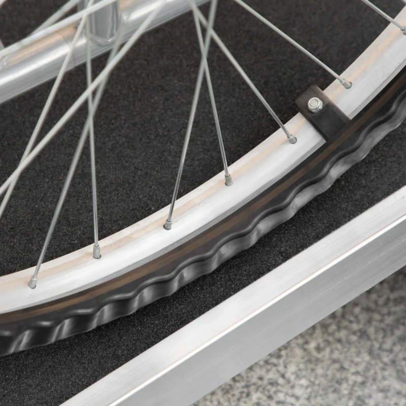 HOMCOM Portable Wheelchair Ramp 5FT, Folding Aluminum Threshold Ramp with Non-Slip Surface, Transition Plates Above and Below, 600lbs Weight Capacity, Handicap Ramp for Home, Doorways, Curbs, Steps