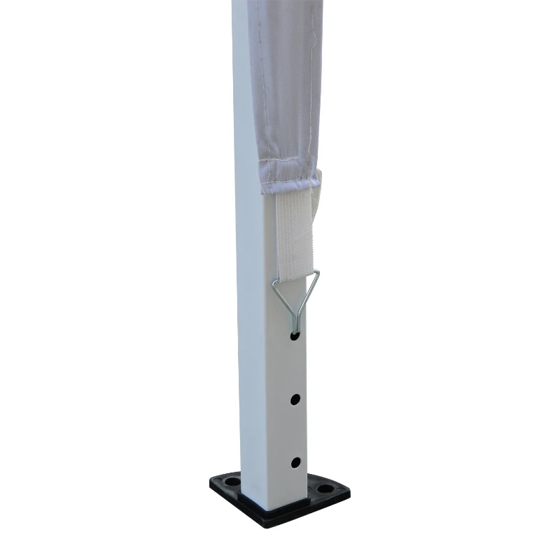 Outsunny 10 x 10ft Folding Pop Up Tent Outdoor Gazebo Canopy with Carrying Bag, White