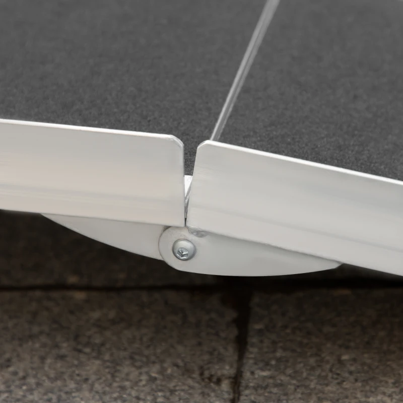 HOMCOM 4' Skidproof Portable Wheelchair Ramp for Home, Steps, Doorways, Carpeted Foldable Handicap Ramp, Threshold Ramp