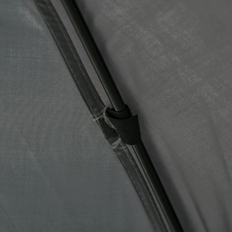 Outsunny 12' x 12' Hexagon Automatic Pop Up Screen Tents Camping Shelter Picnic Canopy with Mesh Sidewalls and Carry Bag, Grey