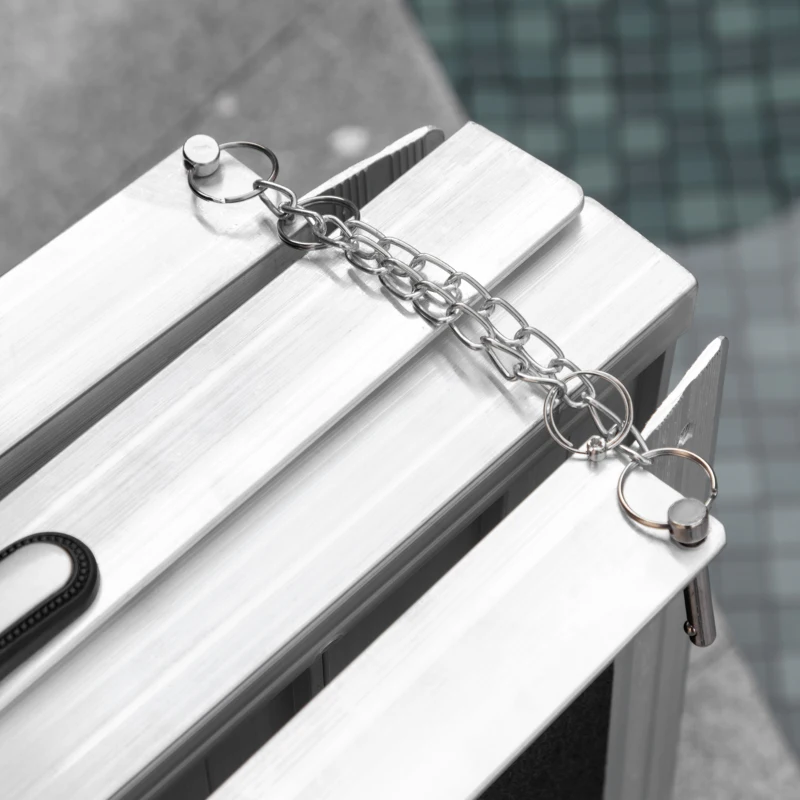 HOMCOM 4' Skidproof Portable Wheelchair Ramp for Home, Steps, Doorways, Carpeted Foldable Handicap Ramp, Threshold Ramp