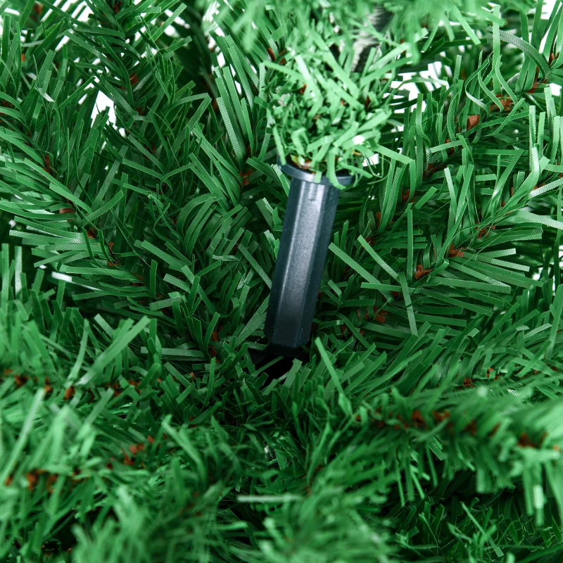 HOMCOM 6FT Decorated Christmas Tree, Pencil Christmas Tree with 390 Realistic Branch Tips and Plastic Stand, Light Green