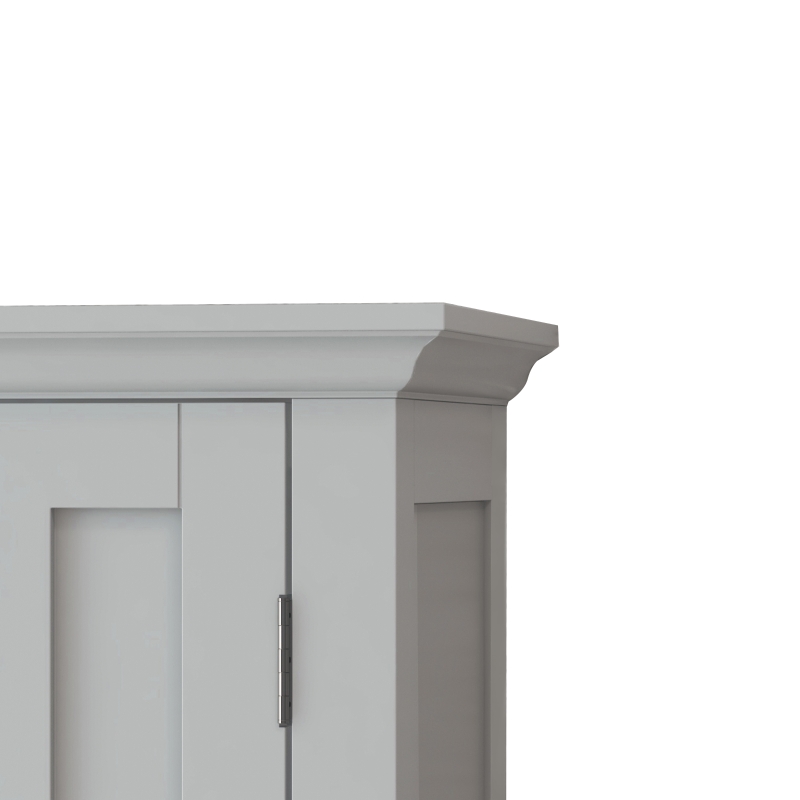 kleankin Bathroom Cabinet, Freestanding Linen Cabinet with Open Shelves, 13.8" x 11.8" x 62.4", Grey
