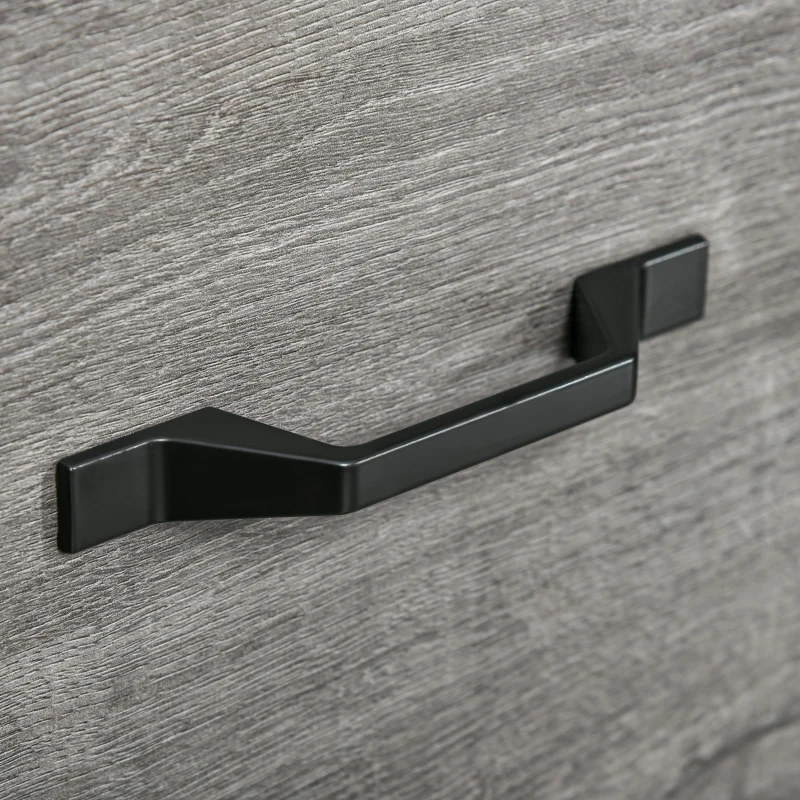 Vinsetto Lateral Filing Cabinet with Open Storage Shelf, Printer Stand, Mobile Office File Cabinet with Wheels for Letter and Legal Sized Files, Grey