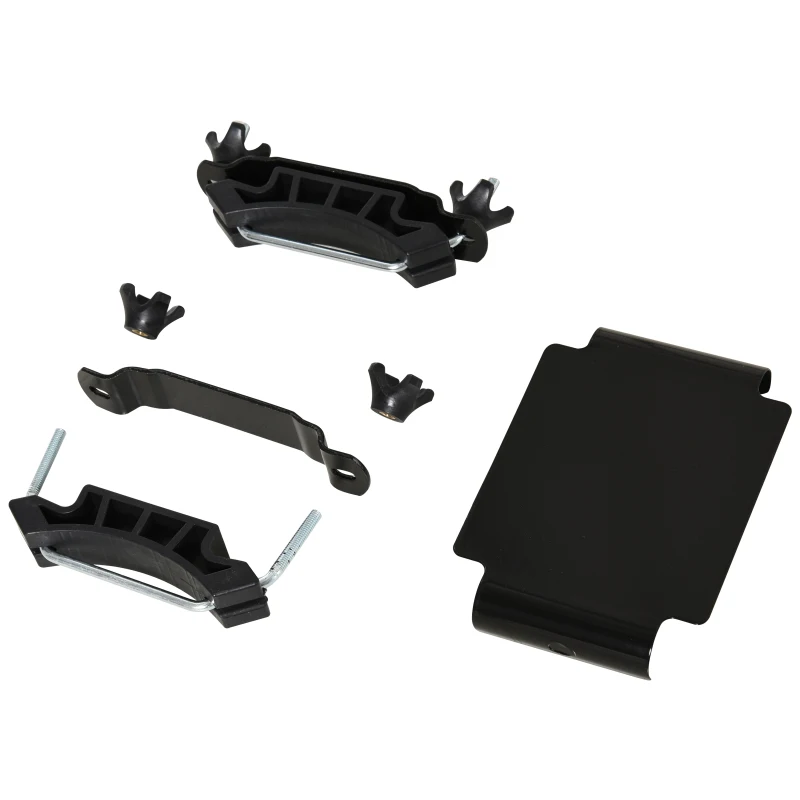 HOMCOM 64"/43" x 39" Car Roof Rack, Length Adjustable Roof Basket, Universal Rooftop Cargo Carrier Basket with U-bolts, 220 lbs Capacity