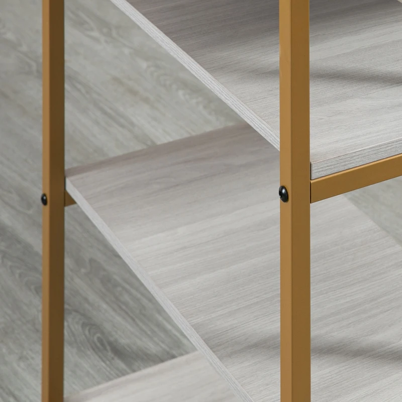 HOMCOM 3 Piece Bar Table and Chairs Set, Kitchen Table and 2 Bar Stools for Dining Room, Living Room, Small Space, Grey