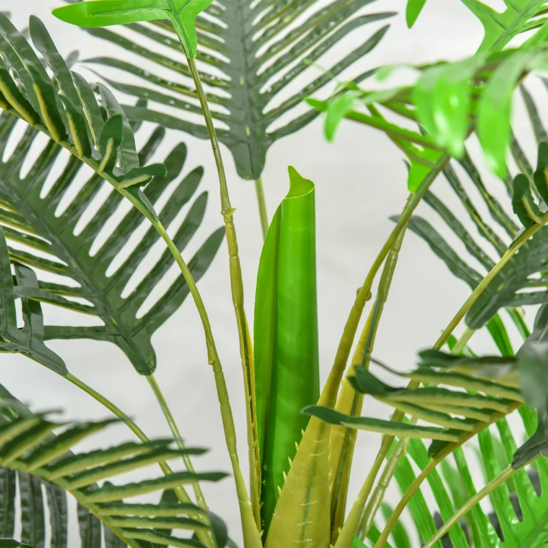 HOMCOM 6FT Artificial Tropical Palm Tree, Faux Decorative Plant in Nursery Pot for Indoor or Outdoor Décor