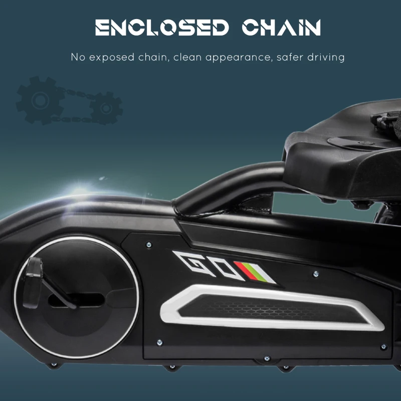 Aosom Pedal Go Kart for Kids, Pedal Car with Swing Axle, Adjustable Bucket, Handbrake, 4 EVA Wheels Powered Ride, Indoor Foot Racer, for 3-8 Years Old, White