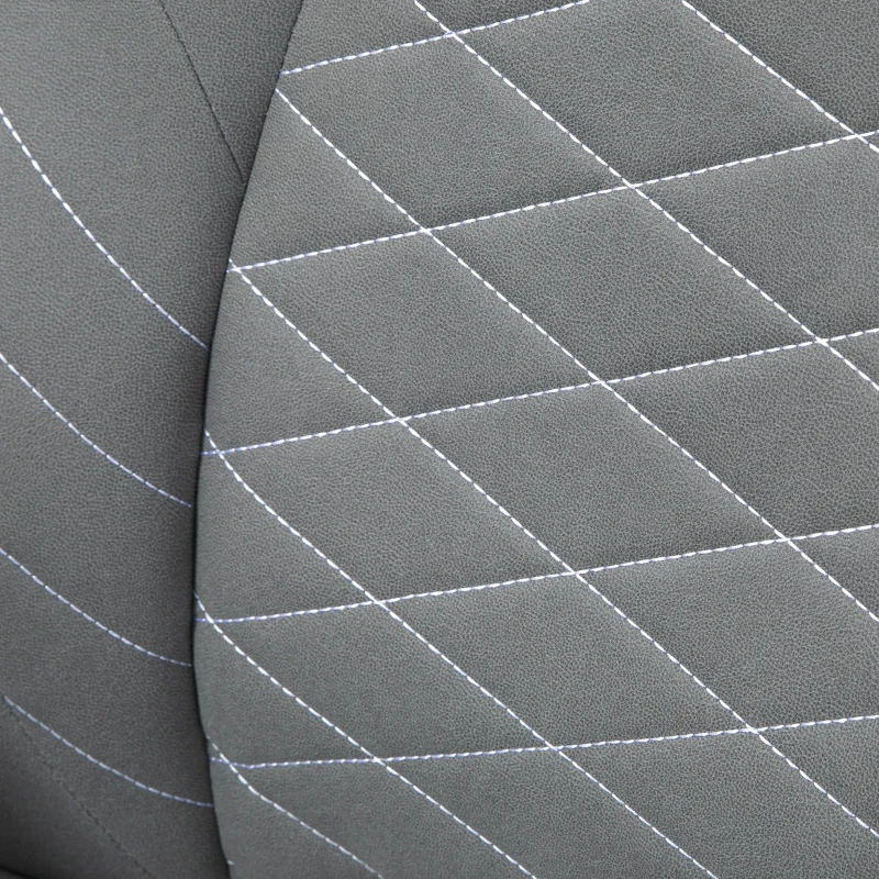 Vinsetto Home Office Chair, Height Adjustable Desk Chair with Flip Up Armrests, Swivel Wheels and Tilt Function, Light Gray