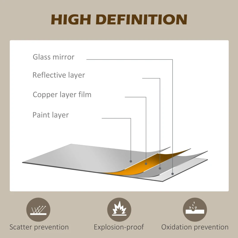 HOMCOM 24" Decorative Wall Mirror for Bedroom Living Room, Modern Round Bathroom Mirror for Home Decor, Black