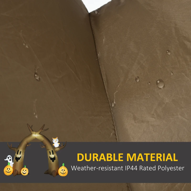 HOMCOM 10FT Gaint Halloween Inflatables Outdoor Decorations Dead Tree Archway with Ghost, Pumpkin, Blow Up Yard Decor with LED Lights  for Garden, Lawn, Party, Holiday