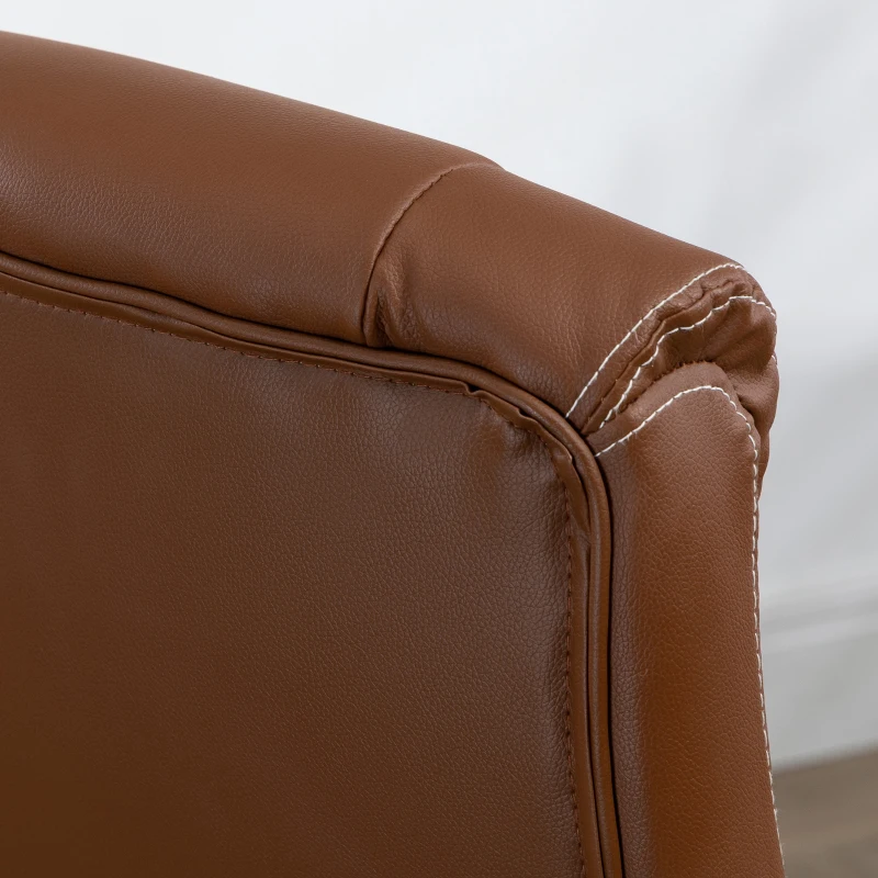 Vinsetto Executive Massage Office Chair with 6 Vibration Points, Heated Faux Leather Computer Desk Chair with Flip-up Armrest, Adjustable Height, Swivel Wheel, Brown