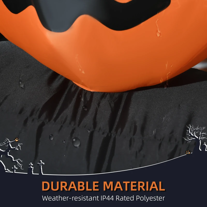 HOMCOM 6FT Halloween Inflatable Dinosaur with Ghost and Pumpkin LED Lights