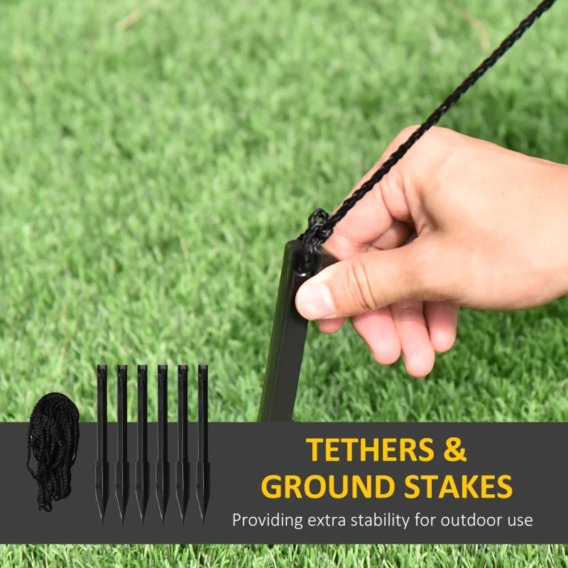 HOMCOM 8' Inflatable Halloween Spooky Train with Skeleton and Graveyard, Blow Up Outdoor LED Yard Display, Waterproof