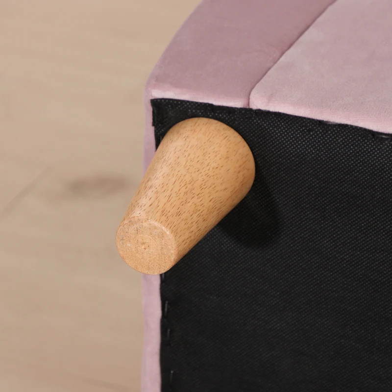 Qaba Soft Kids Sofa Chair, Single Lounger Armchair for Children with Strong Frame, Cute Pink Crown Throne for Relaxing, Watching TV, Studying