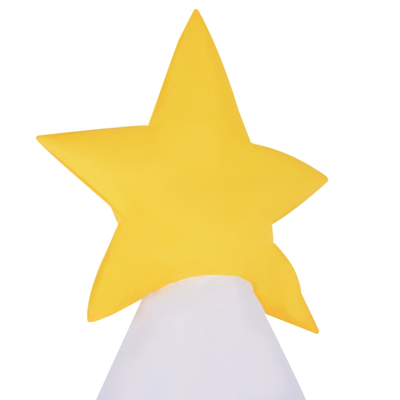 HOMCOM 6ft Inflatable Christmas Tree Decorations, Outdoor Blow-Up Yard Christmas Decor with LED Lights Display