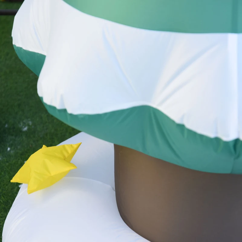 HOMCOM 8ft Inflatable Christmas Tree Decorations with Santa Claus, Outdoor Blow-Up Yard Christmas Decor with LED Lights Display