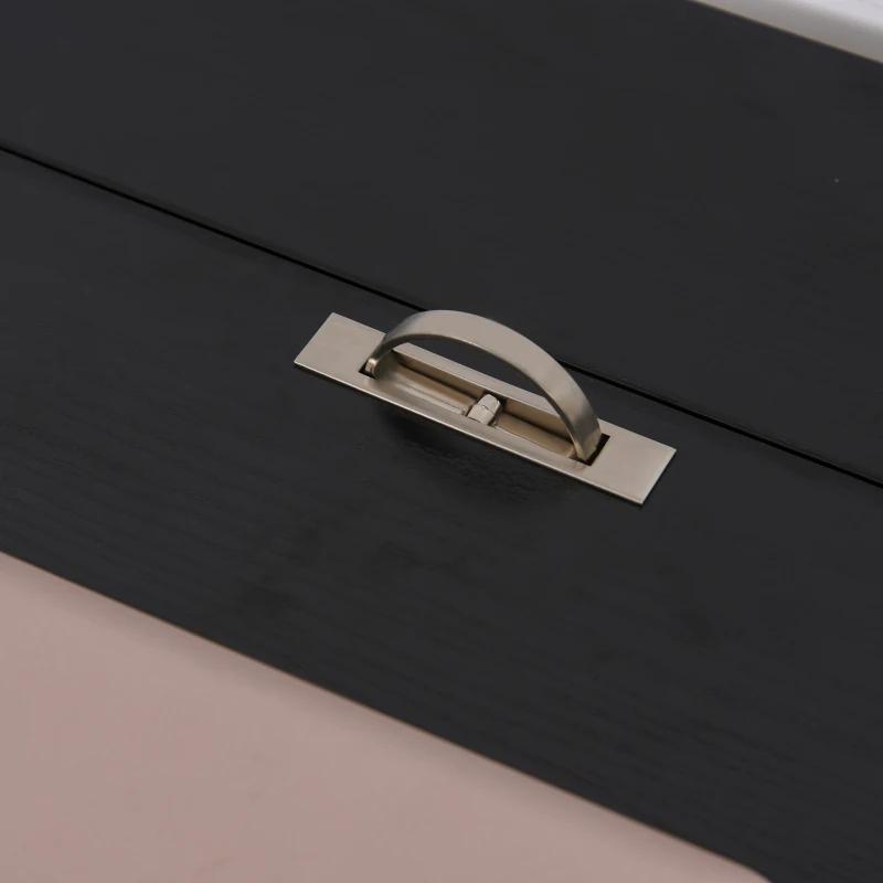 HOMCOM Modern Drafting Drawing Table with Adjustable Tiltable Tabletop, Writing Office Desk Artist Workstation, Black