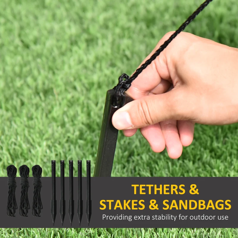 HOMCOM 7' Halloween LED Yard Decor Reaper Ghost Pumpkin, Blow Up Inflatable Outdoor Decoration, Waterproof