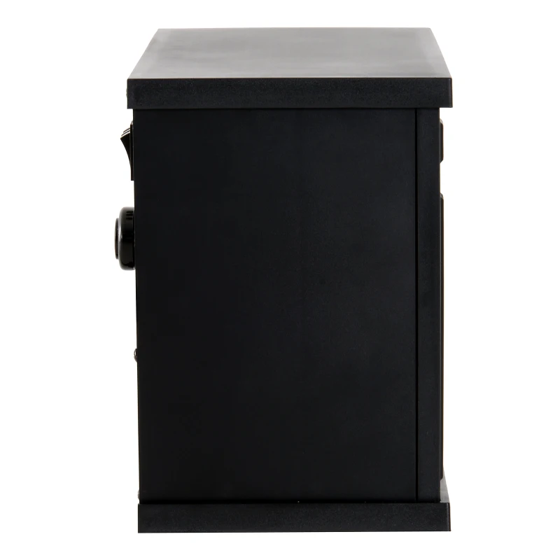 HOMCOM 14" 1000W Mini Standing Electric Fireplace Portable Heater with Overheating, Black