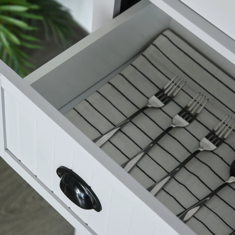 HOMCOM 72" Freestanding Kitchen Pantry Cabinet, Tall Storage with 4 Doors, Drawer, 3 Adjustable Shelves, Gray