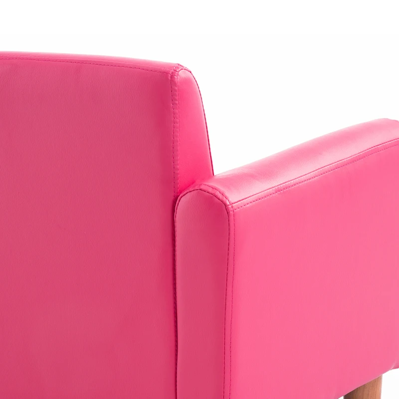 Qaba 33" Kids Sofa Loveseat Child Upholstered Couch Chair Armchair Children's Furniture with Storage Compartment for Girls Bedroom Living Room Pink