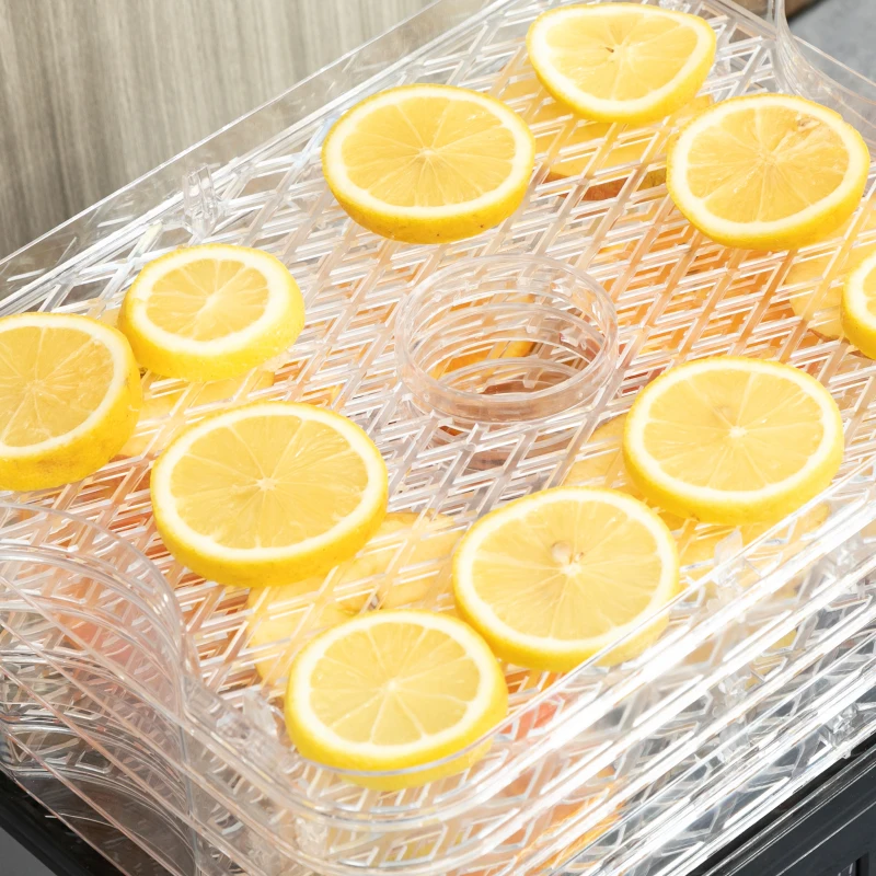 HOMCOM Food Dehydrator Machine with Adjustable Timer, Temperature Control, Digital Display, Food Dryer Machine for Snack, Fruit, Jerky, Meat, Herbs, Dog Treats, 245W, BPA Free