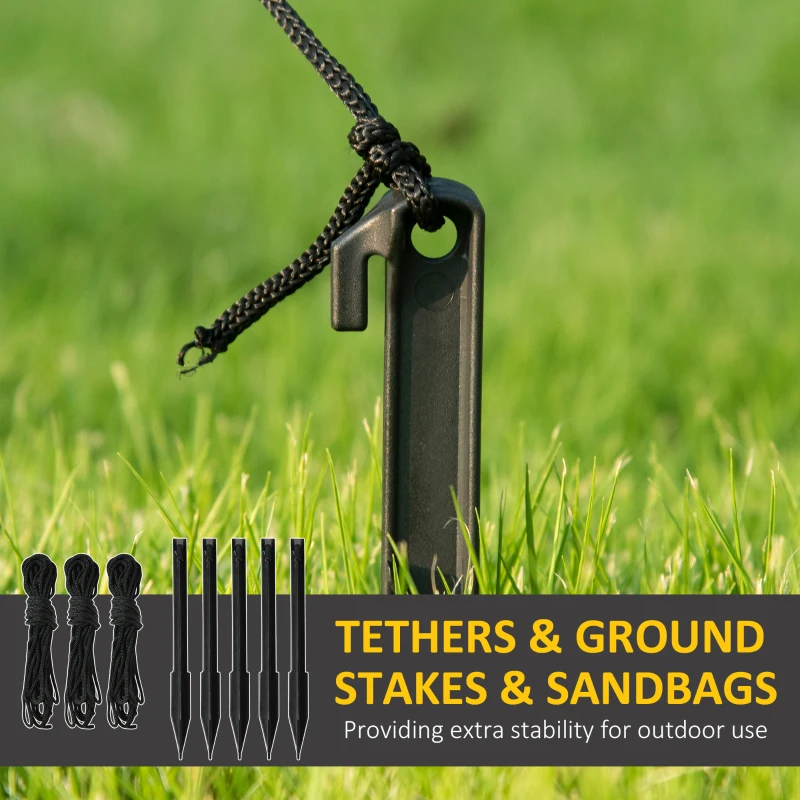 HOMCOM 7ft Inflatable Halloween Decoration Hunted Grave and Small Tombstone, Blow-Up Outdoor LED Yard Display with Lights for Garden, Party, Holiday