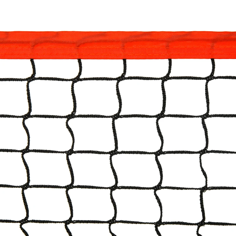 Soozier 10ft Portable Soccer Tennis/Pickleball/Badminton/Mini Tennis Net w/ Sideline for Training with Included Storage Bag, Red