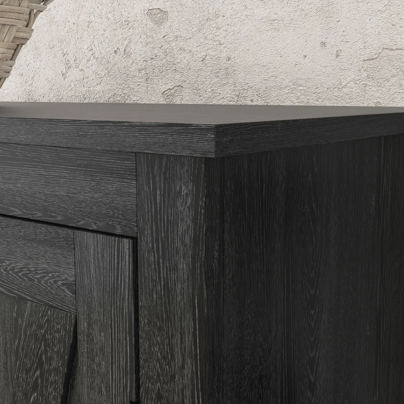 HOMCOM 72" Freestanding Storage Cabinet, Kitchen Pantry Cabinet with Doors and Shelves for Dining Room, Black