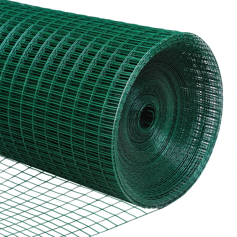 PawHut Chicken Wire Fencing 98' x 3', 1" x 0.5" Rectangle Chicken Wire for Crafts Garden Poultry, Metal Hardware Cloth Netting for Chicken Coops, Rabbit Cage, Dark Green
