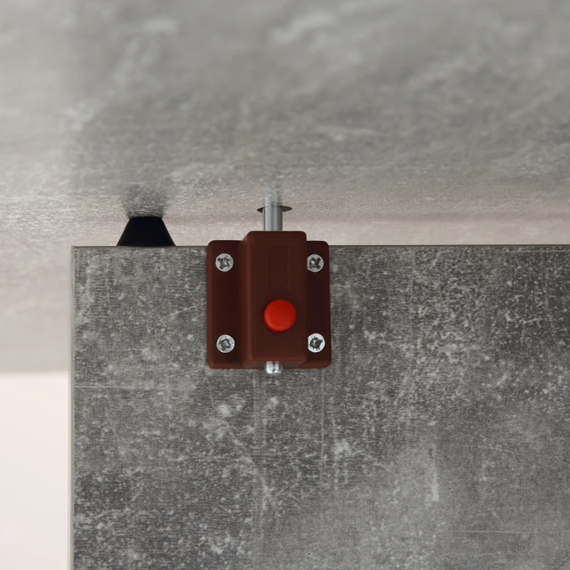 HOMCOM Extendable Dining Table, Collapsible Folding Table w/ 2-tier Shelves and Rolling Casters, Grey