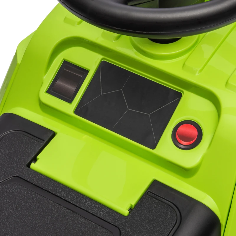 Aosom 3 in 1 Ride on Excavator Bulldozer Road Roller, No Power Pretend Play Construction with Music, for 18-48 Months, Green