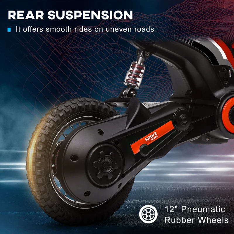 Aosom 24V 350W Electric Dirt Bike Up to 15 MPH w/ Twist Grip Throttle, Red(m-8)