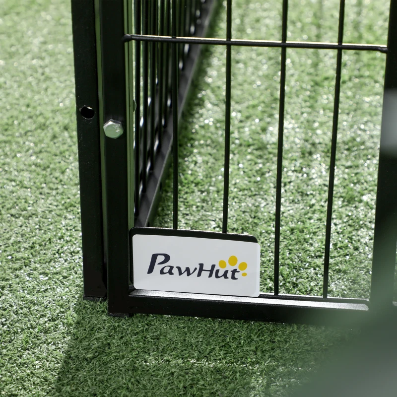 PawHut 6 Panel 32.5" - 59" x 40" Dog Playpen, Heavy Duty Pet Playpen for Indoor Outdoor, Small Medium and Large Dogs