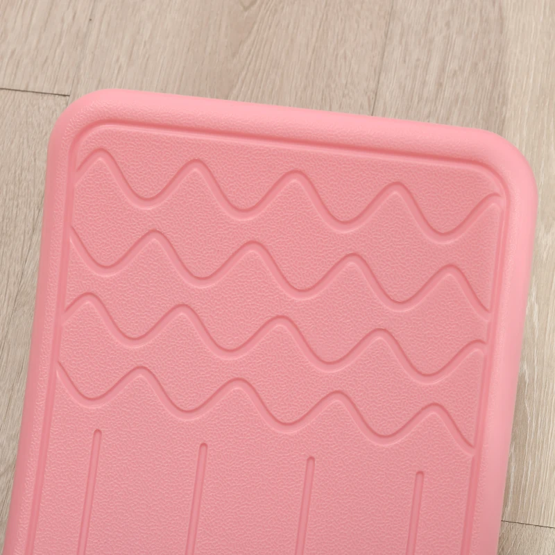 Qaba 32.3" Balance Board, Wobble Board Kids Curvy Rocker Board, Ended Preschool Learning Montessori Waldorf Toy, Pink