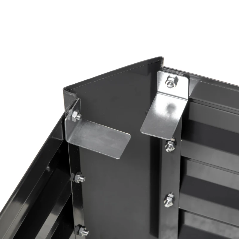 Outsunny Galvanized Raised Garden Bed with Greenhouse, Flowers, Vegetables for Patio, 49.6" x 42.1" x 26.6", Dark Gray