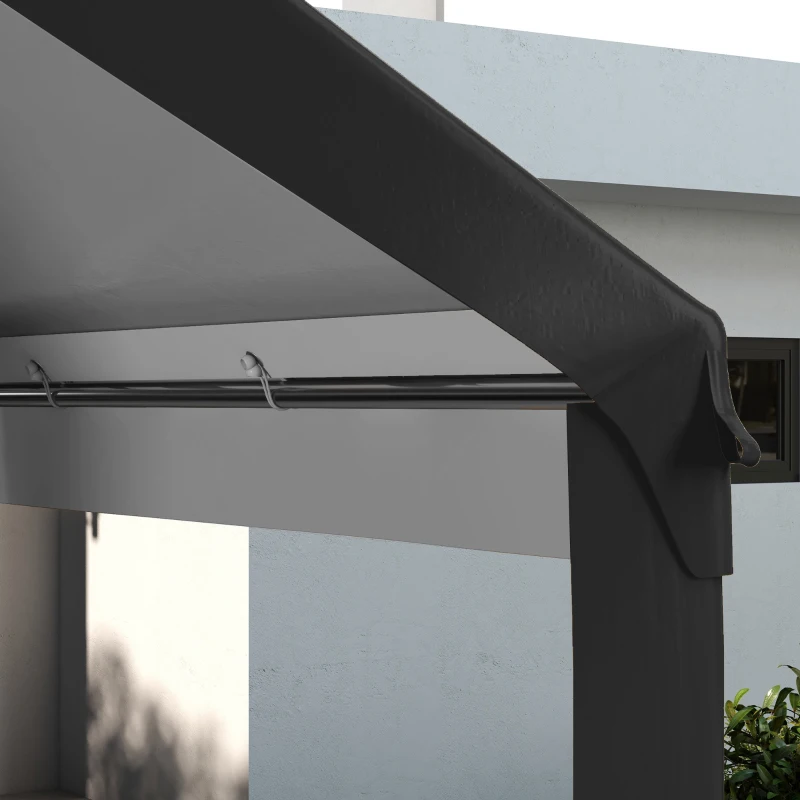 Outsunny 10 x 20ft Carport Roof, UV Resistant Canopy Replacement, Fits 84C-378V00 and 84C-206 Series, Dark Gray