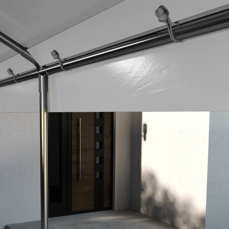Outsunny 10 x 20ft Carport Roof, UV Resistant Canopy Replacement, Fits 84C-378V00 and 84C-206 Series, Dark Gray