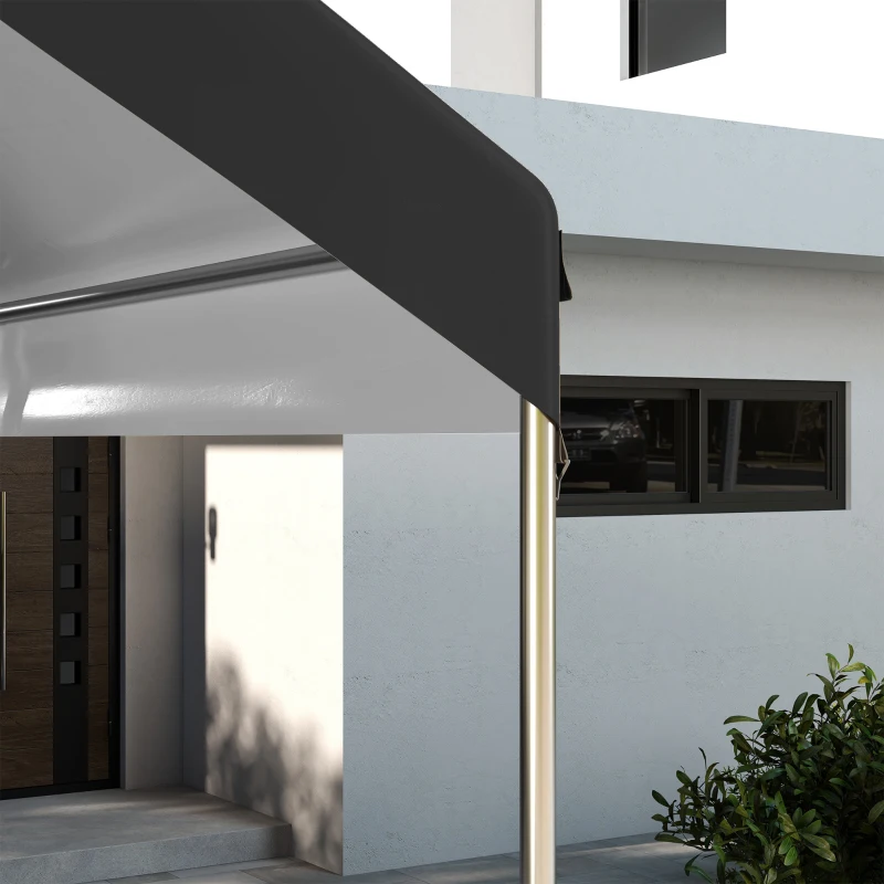 Outsunny 20' x 10' Carport Replacement Canopy for Model 84C-207WT or 84C-386V00WT with Ball Bungee Cords, Gray (Only Cover)